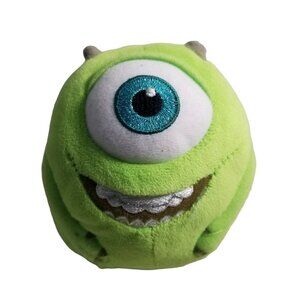 Ty Beanie Ballz Monster's Inc. Green Round Mike Stuffed Plush Animal Toy Doll 6"